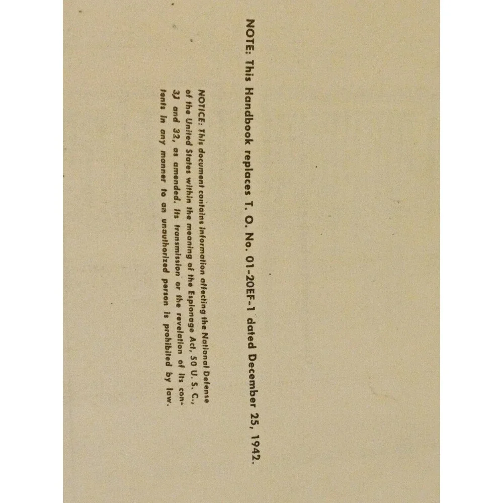 Pilot’s Flight Operating Instructions Manual For B-17 F Airplane 1943 (Reprint)